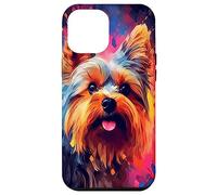 Colorful Splash Art Yorkshire Terrier Portrait Yorkie Lover Case for iPhone 12 Pro Max