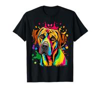Colorful Splash Dog Black Mouth Cur T-Shirt