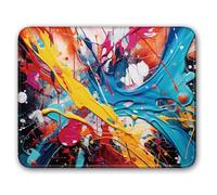 Colorful Splash Paint Mouse Pad, Vibrant Pretty Design for Laptop, 9.4"x7.9"