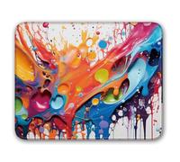 Colorful Splash Paint Mouse Pad, Vibrant Pretty Design for Laptop, 9.4"x7.9"