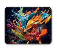 Colorful Splash Paint Mouse Pad, Vibrant Pretty Design for Laptop, 9.4"x7.9"