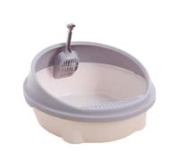Colorful Splash - Proof Space - Capsule - Like Cat Litter Box - Large Space & Easy To Clean, Offering Cats A Pleasant Potty Experience - ForHomeUse(Macaroon light gray)