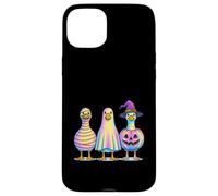 Colorful Spooky Goose Mummy Ghost Pumpkin Case for iPhone 15 Plus