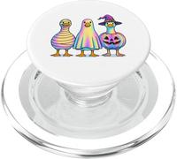 Colorful Spooky Goose Mummy Ghost Pumpkin PopSockets PopGrip for MagSafe
