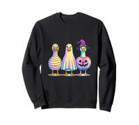 Colorful Spooky Goose Mummy Ghost Pumpkin Sweatshirt