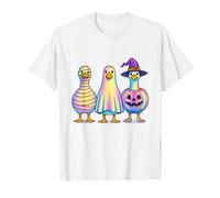 Colorful Spooky Goose Mummy Ghost Pumpkin T-Shirt