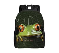 Colorful Sports Bag Frog Peeking Out of Wallet School Backpack Spacious Daypack for Travel, School, Work, 42X32X14Cm
