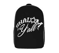 Colorful Sports Bag Shalom Students Bookbag Waterproof School Bags for Travel, Hiking, Work, 42X32X14Cm
