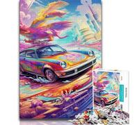 Colorful Sports Cars Jigsaw Puzzles 1000 Pieces for Adults Teens,Help The Brain Exercise Addictive Toys to Cultivate Patience Parent-child Interaction 38x26cm