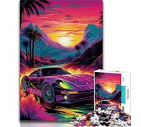 Colorful Sports Cars Puzzles for Adults Teens 1000 Pieces,Help The Brain Exercise Addictive Toys to Cultivate Patience A Work of Art 38x26cm