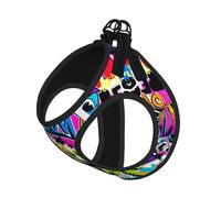 Colorful Spray Pattern Print Harness Leash Set For Cats And Dogs, Reflective Adjustable, Soft Breathable Mesh Vest With Escape-Proof Lead, For Small Pets And Kitten Puppies