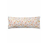 Colorful Spring Floral Body Pillow Cover 20 x 54 Inch Decorative Pillow Cover Rustic Botanical Summer Lumbar Pillowcase Seasonal Rectangle Cushion Case for Couch Sofa Bed Living Room