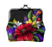 Colorful Spring Frog Flower Small Makeup Bag for Purse, Mini Portable Cosmetic Bags, for Gym and Daily Use