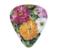 Colorful Spring Summer Flower Print Guitar Picks,12 Pack Guitar Plectrums Thin, For Bass Electric Acoustic Guitars Ukulele