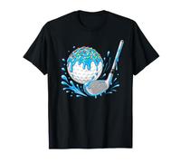 Colorful Sprinkle Ice Cream Drip Golf Ball Golfer T-Shirt