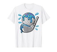 Colorful Sprinkle Ice Cream Drip Golf Ball Golfer T-Shirt