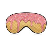 Colorful Sprinkles on Waffle Sleep Mask with Adjustable Strap for Sleeping Block Light Eye Sleep Shade Cover One Size