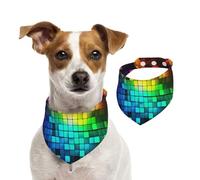Colorful Square Dog Bandanas,Summer Bandanas for Dogs Washable Adjustable Dog Triangle Scarf Bibs Cute Pet Bibs for Medium Large Dogs Puppy and Cats Large