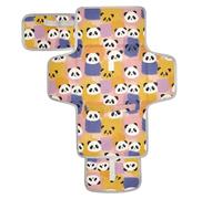 Colorful Square Panda Cartoon Cute Reusable Diaper Changing Pads with Tissue Pocket Waterproof Changing pad for Moms, Dads
