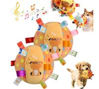 Colorful Squeaky Hanging Dog Training Toy, 6-Inch Soft Stuffed Ball with Cotton Material and Bell Built-in, Squeaky Hanging Dog Toy, Funny Interactive Elasticity Chew Toys (G# *2)