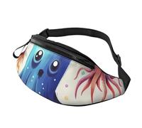 Colorful Squid Octopus Fanny Pack for Men Women Crossbody Waist Bag Waterproof Sports Belt Bag Outdoor Hip Pack