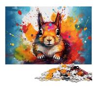 Colorful Squirrel Jigsaw Puzzles for Adults 1000 Impossible Jigsaw Puzzles for Adults for Teenagers, Family Game Night, Brain-Challenging Gift Idea 50x75CM/19.68x29.52inch
