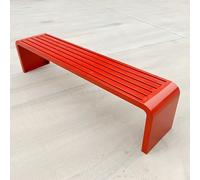 Colorful Stainless Steel Backless Garden Bench - Weatherproof Patio Seat for Indoor/Outdoor Use (39" L x 16" W x 18" H) - Perfect for Porches and Gardens
