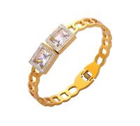 Colorful Stainless Steel Bangle for Women Inlaid Shell Cz Stones Designer Bracelet Luxury Charm Jewelry Wedding Banquet Gift