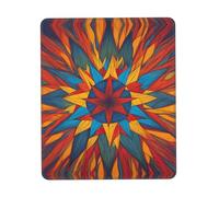 Colorful Star Desk Pad, Washable for Office/Gaming/Writing, Rubber Base, Polyester Surface