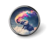 Colorful Star Gray Elephant Round Badge Funny Button Pins Brooches