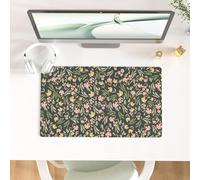 Colorful Star Large Mouse Pad, PU Leather Waterproof Desk Mat, Computer Gaming Mouse Pad, XXL Extended Mousepad Non Slip Desk Pad for School Office Home 23.6" x 13.8" - Ditsy Floral Print