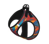 Colorful Star Print Harness Leash Set For Cat And Small Dog, Adjustable, Reflective, And Escape-Proof Vest With Soft Breathable Mesh Lining