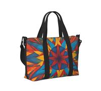 Colorful Star Print Lightweight Foldable Travel Hand Bag for Women Men Vacation Outdoor Adventures