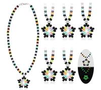 Colorful Star Rave Kandi Necklace Stretch Y2K Beaded Necklaces Plastic Charm with Lobster Clasp Rave Jewelry EDM Party Favor for Women Friends Music Party Festival Rave Costume Y2K, Stretch, Plastic