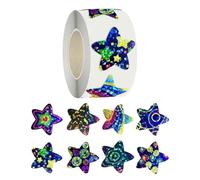 Colorful Star Stickers - 500pcs Self Adhesive Star Shape Sticker Roll Colorful Easy Stick On Early Learning Class Reward Craft Embating Decals, Scrapbooking