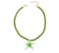 Colorful Starfish Coral Pendant Necklace for Women Handmade Dainty Star Shaped Ocean Sea Marine Life Rope Chain Adjustable Necklaces Fashion Cute Beach Holiday Party Jewelry 18", M, Metal, No Gemstone