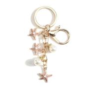 Colorful Starfish Pearl Keyring, Unique Gifts for Women and Girls, Cute Keychains for Friends, Mums and Sisters, Creative Bag Charm, Birthday and Couple Gifts, Stylish and Personalised