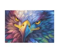 Colorful Starry Sky Bald Eagle Close Up 1000 Piece Premium Jigsaw Puzzle Animal Pet For Men Educational Decompression Adults Anxiety Memory Care Mothers Valentines Creativity Gift Giving 1000 PCS