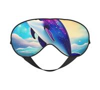 Colorful Starry Sky Ocean Dolphin Print Comfortable Eye Mask Full Coverage Lightweight Men Women Outdoor Travel Relaxation