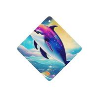 Colorful Starry Sky Ocean Dolphin Printing 10 Pcs Car Air Freshener Hanging Sheets Scented Hanging Sheets With Rope For Home