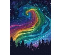 Colorful Stars Jigsaw Puzzle 2000 Piece, Puzzles for Adults 2000, The Impossible Challenge, Jigsaw Puzzle Games Classic Educational, Wooden Puzzles, for Home Wall Decoration Gift FNKL1-149