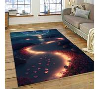 Colorful Stone Rug, Beach Pebble Pattern Floor Mat, Soft Flannel Non-slip Carpet for Living Room, Bedroom Bedside Rug, Suitable for Study Room, Balcony and Corridor (Color 3,160x200cm)