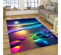 Colorful Stone Rug, Neon Cool Pebble Pattern Floor Mat, Soft Flannel Carpet for Living Room, Bathroom Non-slip Mat, Suitable for Bedroom, Kitchen, Balcony and Corridor (Style 5,50x80cm)