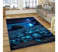 Colorful Stone Rug, Neon Cool Pebble Pattern Floor Mat, Soft Flannel Carpet for Living Room, Bathroom Non-slip Mat, Suitable for Bedroom, Kitchen, Balcony and Corridor (Style 8,50x80cm)