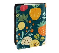 Colorful Strawberries with Seeds Printed Passport Holder,Travel Pu Leather Passport Cover Case Organiser for Men Women,6.5 Inch