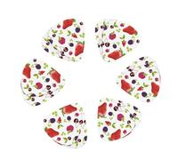 colorful Strawberry fruit 12 Pack Guitar Picks Plectrums with Organizer Storage Box, Guitar Picks for Bass Electric Acoustic Guitars Ukulele