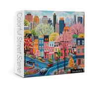 Colorful Street Scene Puzzles for Adults 1000 Pieces Nature, Pretty Landscape Flower Art Jigsaw Puzzles, Impossible Hard Difficult Challenging Puzzle