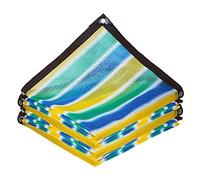 Colorful Striped Shade Cloth 75% UV Blocker Breathable Sun Protection for Garden Pool Patio6m x 12m (19.7ft x 39.4ft) Outdoor Canopy Cover