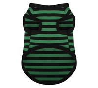 Colorful Striped Tank Tops: Stylisl Pups Sleeveless Dog Shirts & Pet Clothes .Green XS