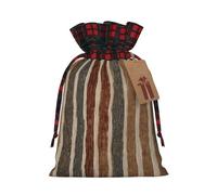 Colorful stripes Christmas New Year Candy Gift Bags M Size Drawstring Bags for Kids Xmas Holiday Xmas Eve Presents
